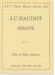 J. C. Naudot Sonate Op. 1-4 Flúte et Basse Continue