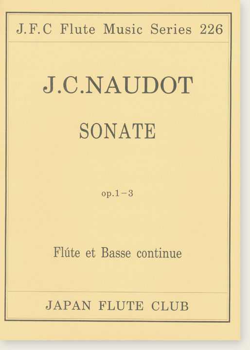 J. C. Naudot Sonate Op. 1-3 Flúte et Basse Continue