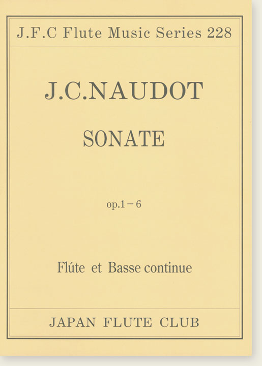 J. C. Naudot Sonate Op. 1-6 Flúte et Basse Continue