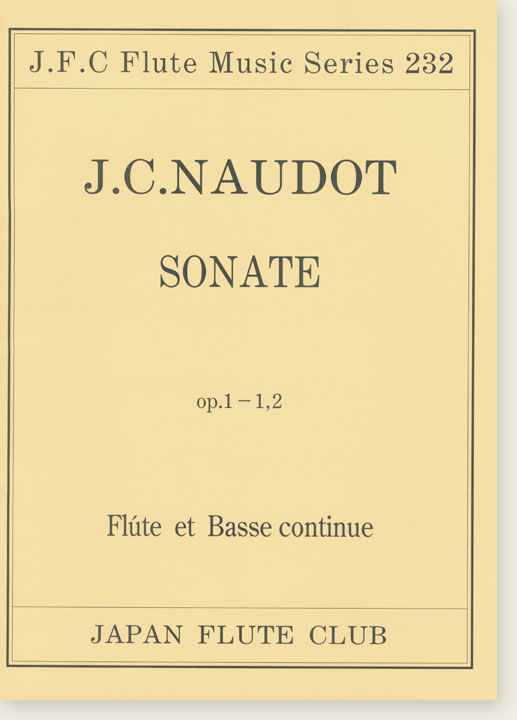 J. C. Naudot Sonate Op. 1-1, 2 Flúte et Basse Continue