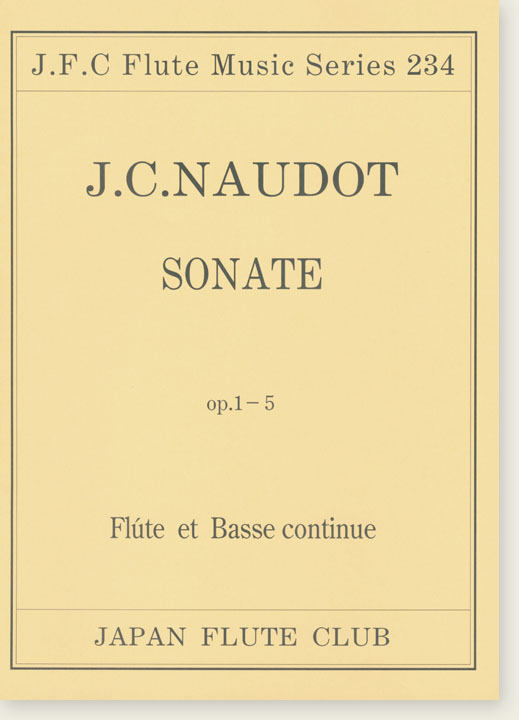 J. C. Naudot Sonate Op. 1-5 Flúte et Basse Continue