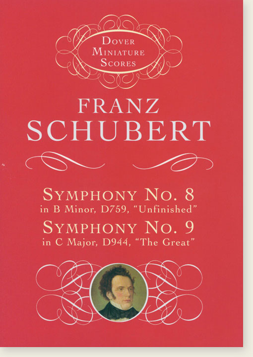 Schubert Symphony No.8 in B minor, D759 "Unfinished" Symphony No.9 in C Major, D944 "The Great" Dover Miniature Scores Schubert Symphony No.8 in B minor, D759 "Unfinished" Symphony No.9 in C Major, D944 "The Great" Dover Miniature Scores