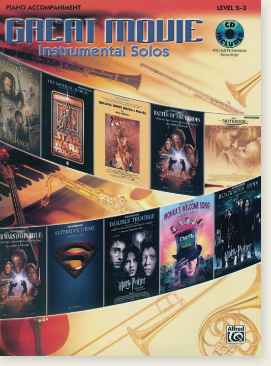 Great Movie Instrumental Solos, Piano Accompaniment, Level 2-3
