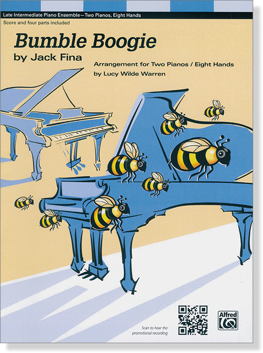 Fina Bumble Boogie Late Intermediate Piano Ensemble - Two Pianos, Eight Hands