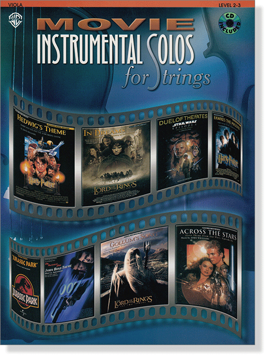 Movie Instrumental Solos【CD+樂譜】for Strings Viola Level 2-3