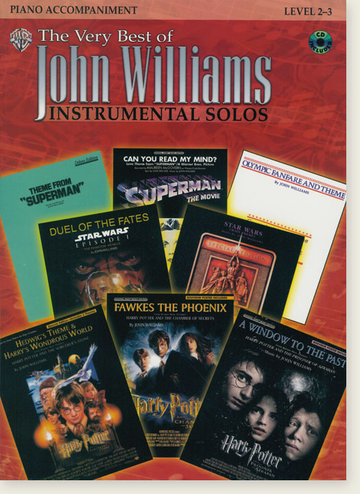 The Very Best of John Williams Instrumental Solos , Piano Accompaniment, Level 2-3