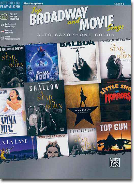 Top Broadway & Movie Songs Alto Sax Solos