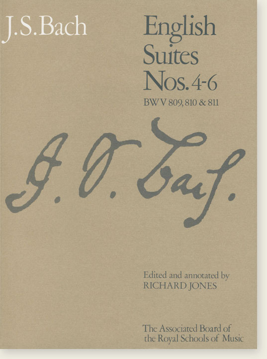 J.S. Bach English Suites Nos. 4-6 BWV 809, 810 & 811 for Piano