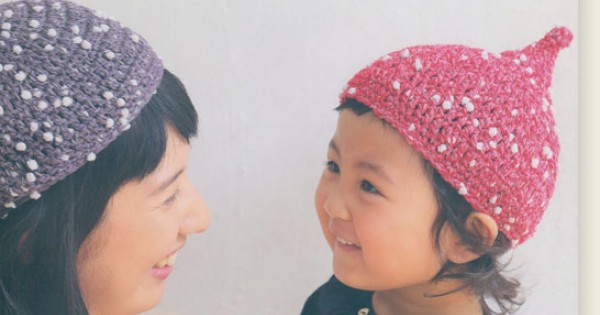 大人も子どもも使える手編みのニット帽 みんなのどんぐり帽