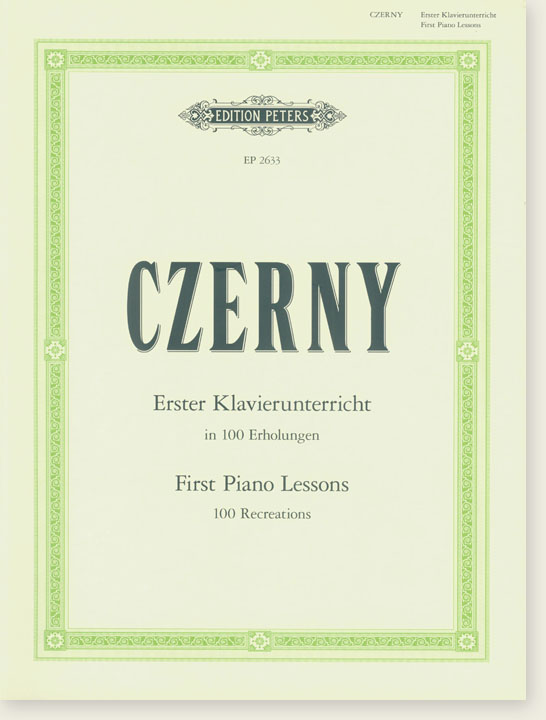 Czerny First Piano Lessons 100 Recreations