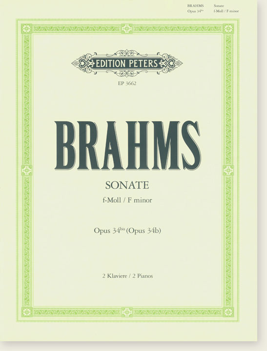 Brahms Sonate f minor Opus 34b for 2 Pianos