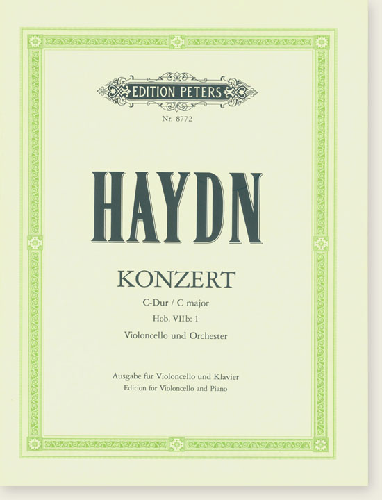 Haydn Konzert C Major Hob. VIIb: 1 Violoncello und Orchester Edition for Violoncello and Piano