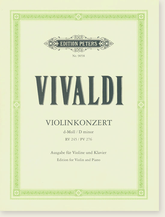 Vivaldi Violinkonzert D minor RV 245 Edition for Violin and Piano