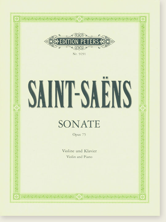 Saint-Saëns Sonate Opus 75 Violin and Piano