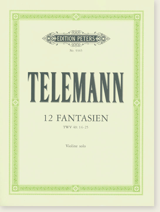 Telemann 12 Fantasien TWV 40: 14-25 Violine Solo