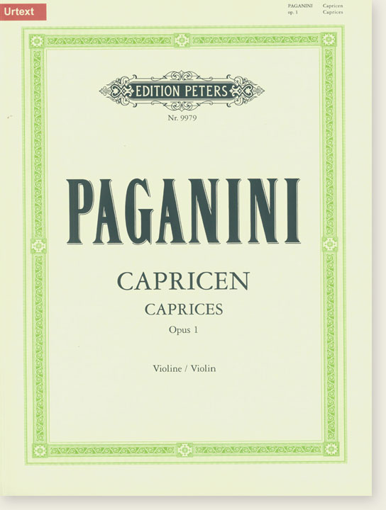 Paganini Caprices Opus 1 Violin (Urtext)