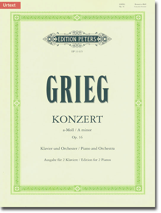 Grieg Konzert A minor Op. 16 Piano and Orchestra Edition for 2 Pianos (Urtext)