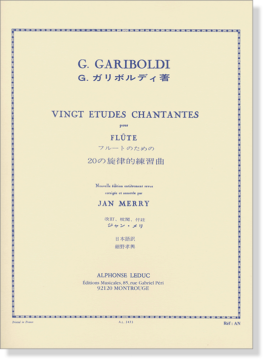 G. Gariboldi: Vingt Etudes Chantantes pour Flûte