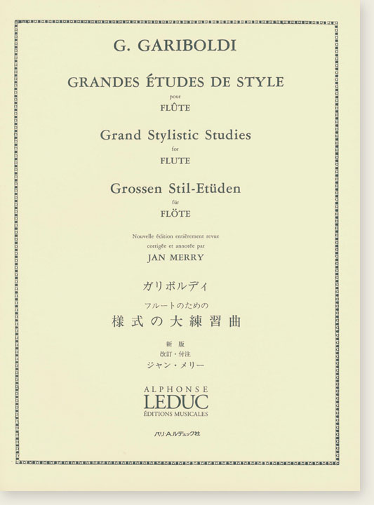 G. Gariboldi Grandes Étude de Style pour Flûte