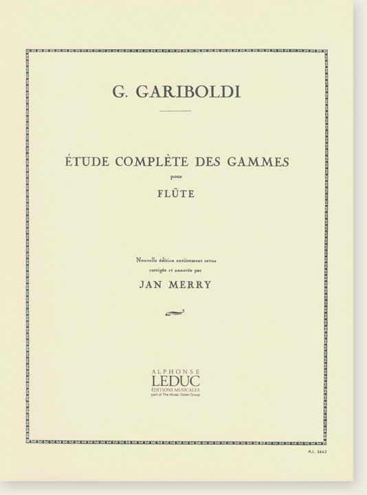 G. Gariboldi Étude Complète des Gammes pour Flûte