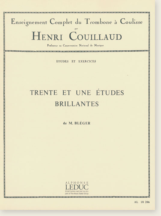 Henri Couillaud Trente et Une Études Brillantes de M. Bléger