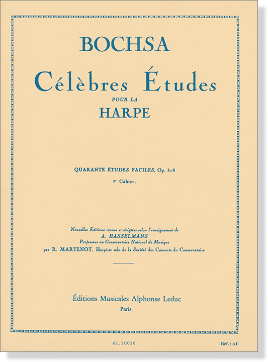 Bochsa Célèbres Études Pour La Harpe, Quarante Études Faciles, Op.318, 2e Cahier