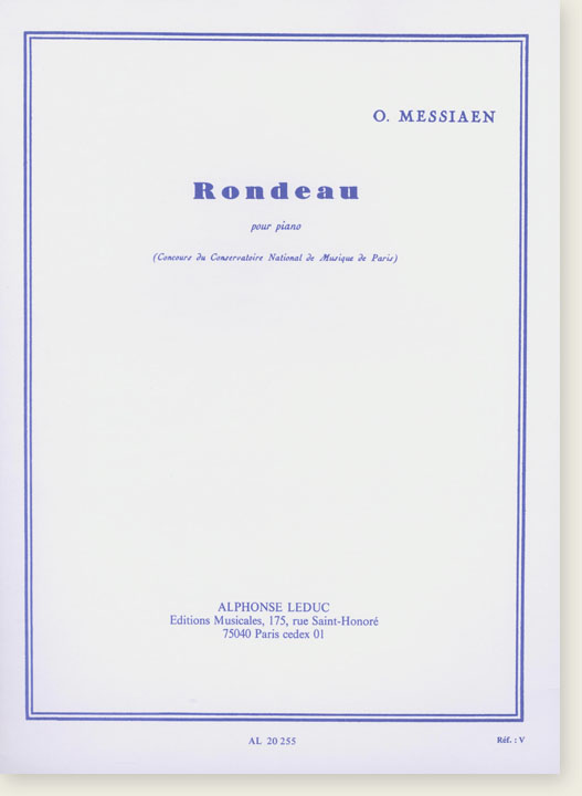 Messiaen Rondeau Pour Piano