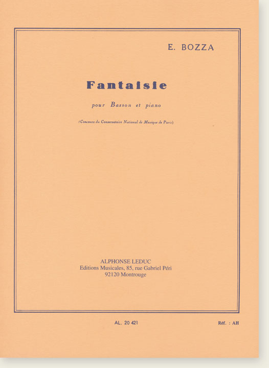 E. Bozza Fantaisie pour Basson et Piano