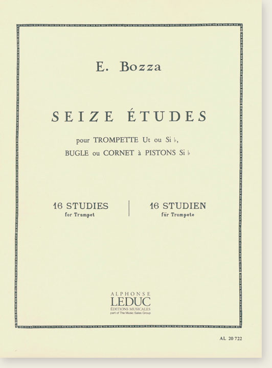 Eugène Bozza Seize Études 16 Studies for Trumpet