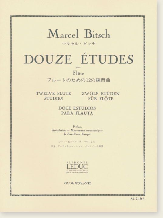 Marcel Bitsch Douze Études Pour Flûte