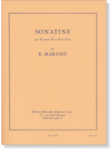 B. Martinu Sonatine Pour Trompette Ut Ou Si B Et Piano B. Martinu Sonatine Pour Trompette Ut Ou Si B Et Piano