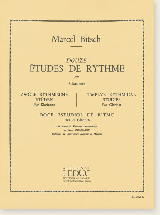 Marcel Bitsch Douze Études De Rythme pour Clarinette