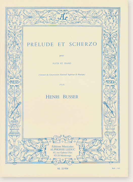 Henri Busser Prélude Et Scherzo pour Flute et Piano
