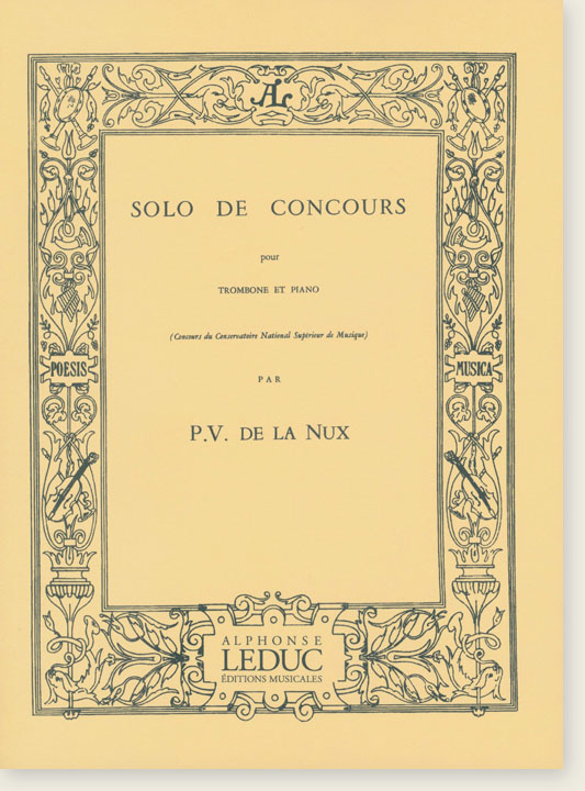 P. V. De La Nux Solo De Concours pour Trombone et Piano