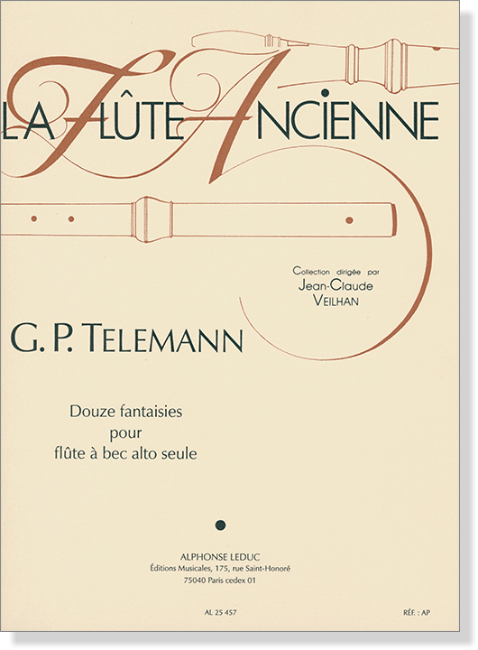 G. P. Telemann Douze Fantaisies pour flûte à bec seule (Recorder)