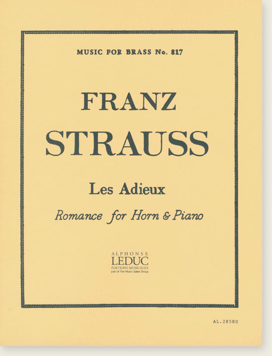 Franz Strauss Les Adieux Romance for Horn & Piano