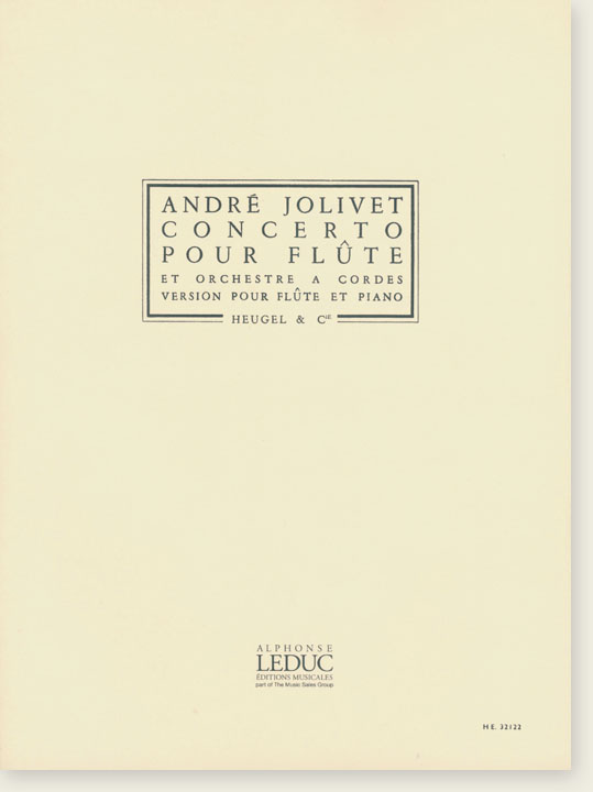 André Jolivet Concerto pour Flûte