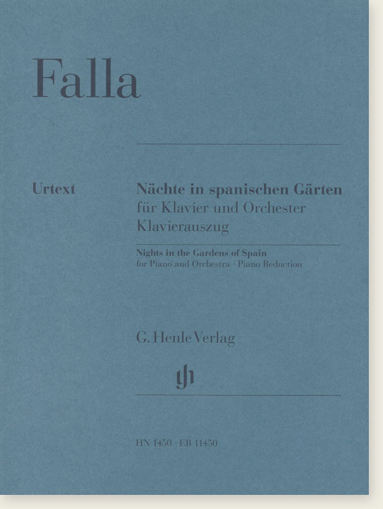 Falla Nächte in Spanischen Gärten für Klavier und Orchester Klavierauszug