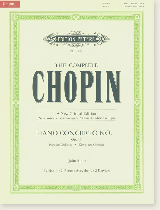 Chopin Piano Concerto No. 1 Op. 11 Piano and Orchestra Edition for 2 Pianos (Urtext)