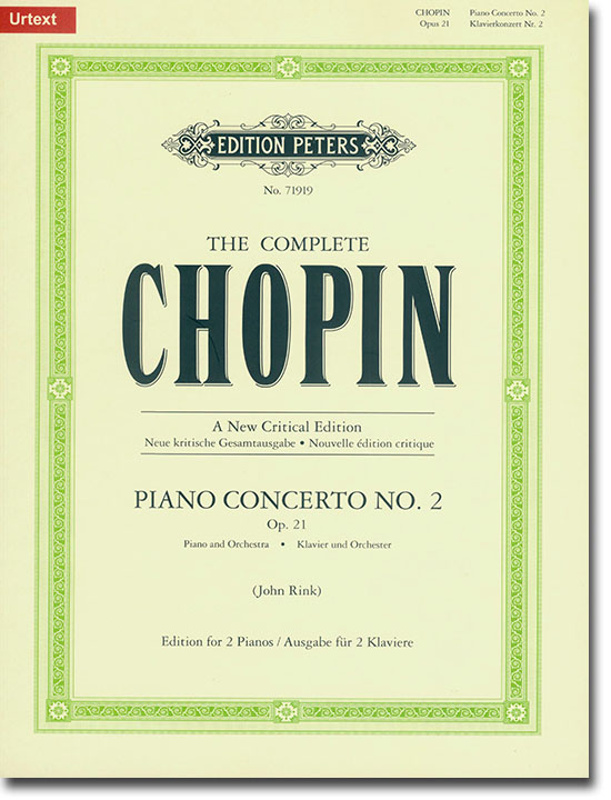 Chopin Piano Concerto No. 2 Op. 21 Piano and Orchestra Edition for 2 Pianos (Urtext)