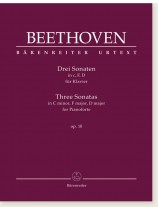 Beethoven Three Sonatas in C minor, F major, D major for Pianoforte Op. 10 Beethoven Three Sonatas in C minor, F major, D major for Pianoforte Op. 10