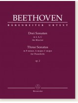 Beethoven Three Sonatas in F minor, A major, C major for Pianoforte Op. 2 Beethoven Three Sonatas in F minor, A major, C major for Pianoforte Op. 2