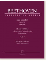Beethoven Three Sonatas in E-flat Major, F minor, D Major for Pianoforte WoO 47 "Kurfürsten Sonatas" Beethoven Three Sonatas in E-flat Major, F minor, D Major for Pianoforte WoO 47 "Kurfürsten Sonatas"