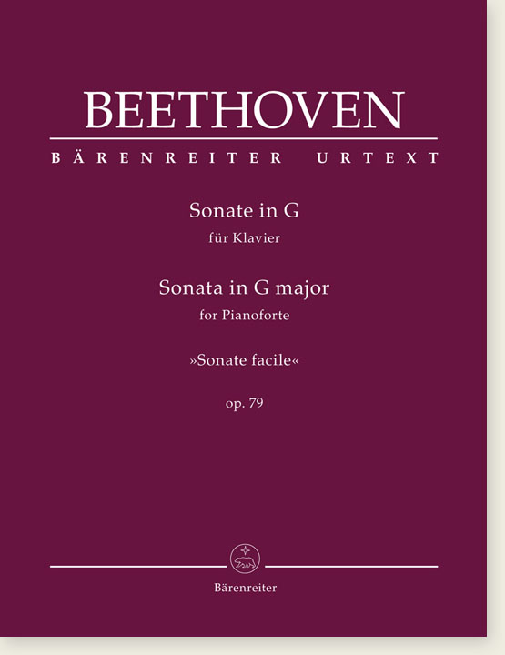 Beethoven Sonata in G Major for Pianoforte "Sonate Facile" Op. 79
