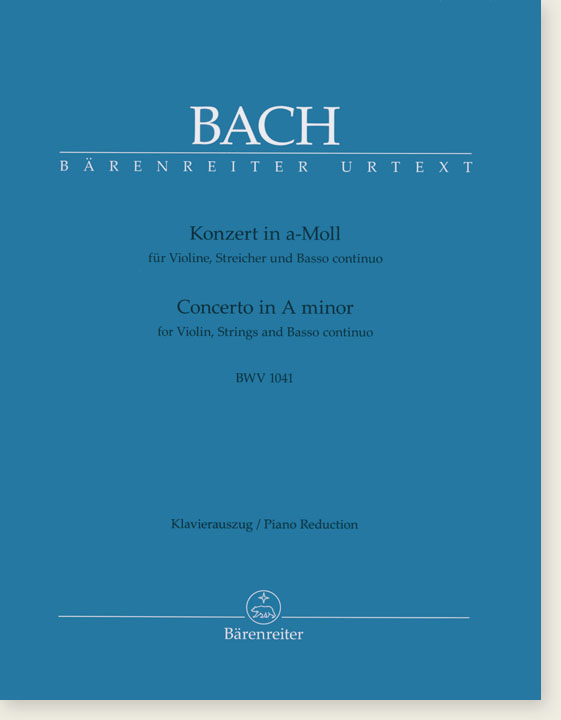 Bach Concerto in  A minor for Violin, Strings and Basso Continuo BWV 1041 Piano Reduction