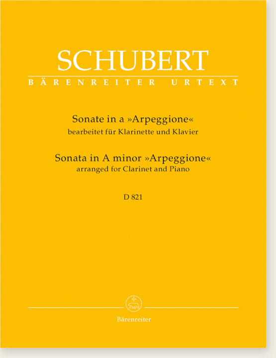 Schubert Sonata in A minor "Arpeggione" arranged for Clarinet and Piano D 821