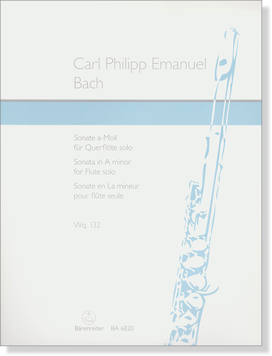 Carl Philipp Emanuel Bach【Sonata a-moll , Wq 132】für Querflöte solo