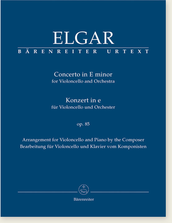 Edward Elgar Concerto in E Minor for Violoncello and Orchestra Op.85 Arrangement for Violoncello and Piano
