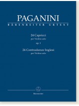 Paganini 24 Capricci Op. 1/ 24 Contradanze Inglesi per Violino solo Paganini 24 Capricci Op. 1/ 24 Contradanze Inglesi per Violino solo