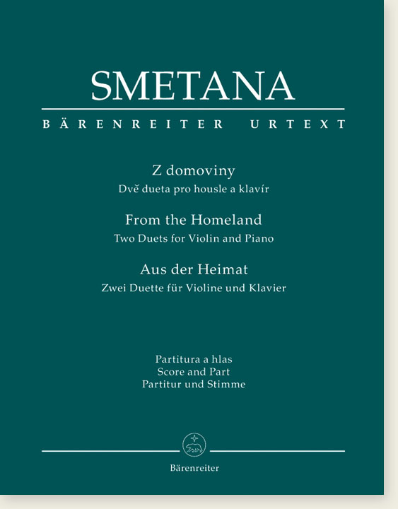 Smetana From the Homeland Two Duets for Violin and Piano Score and Part